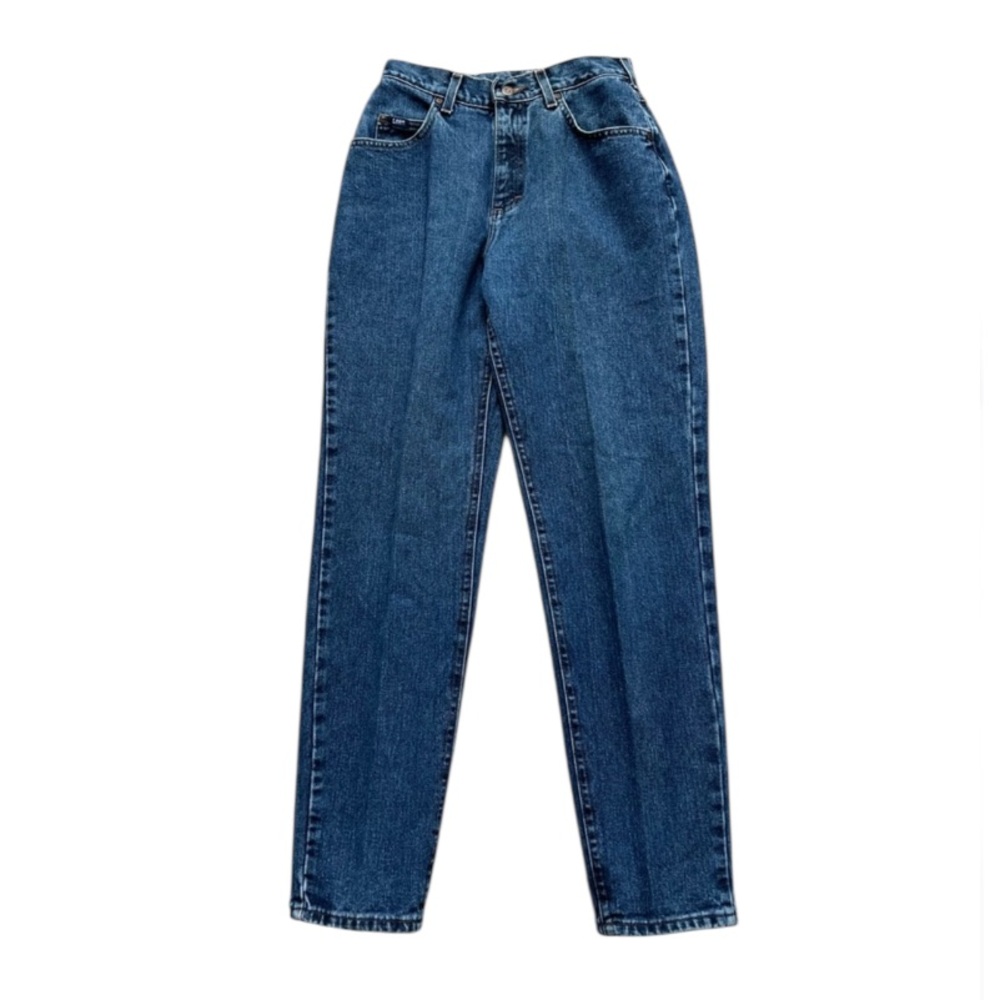 Vintage 80s Lee High Rise Tapered Denim Mom Jeans Size 6 Med x 31 Cotton USA